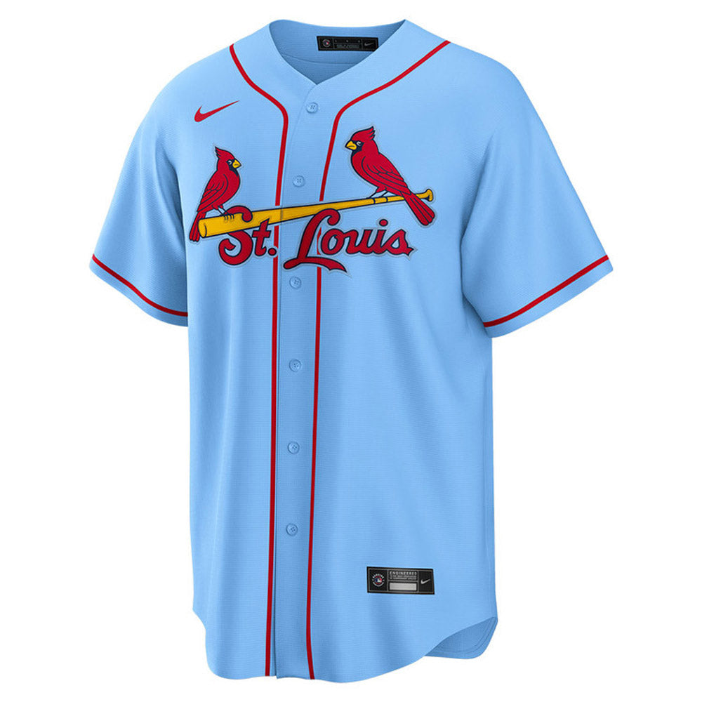 Men's St. Louis Cardinals Jordan Walker Cool Base Replica Alternate Jersey - Light Blue