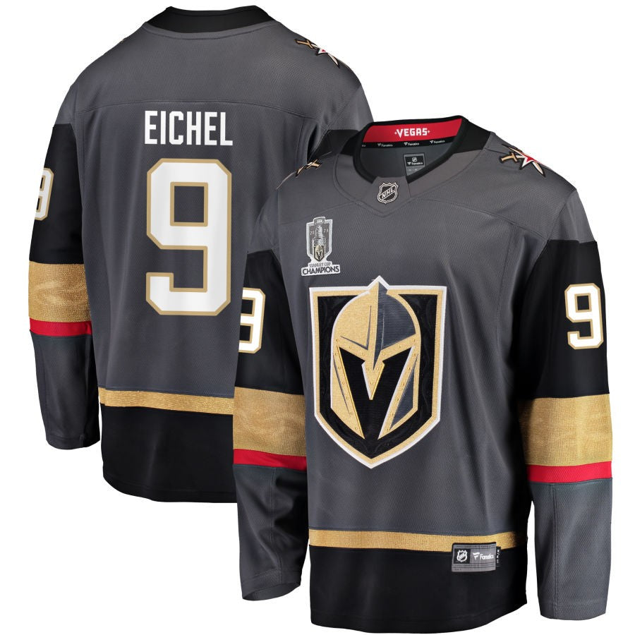 Jack Eichel  Vegas Golden Knights Fanatics Branded 2023 Stanley Cup Champions Alternate Breakaway Jersey - Black