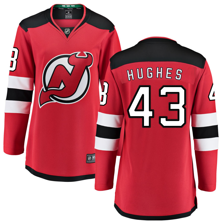 Luke Hughes New Jersey Devils Fanatics Branded Women's Home Breakaway Jersey - Red