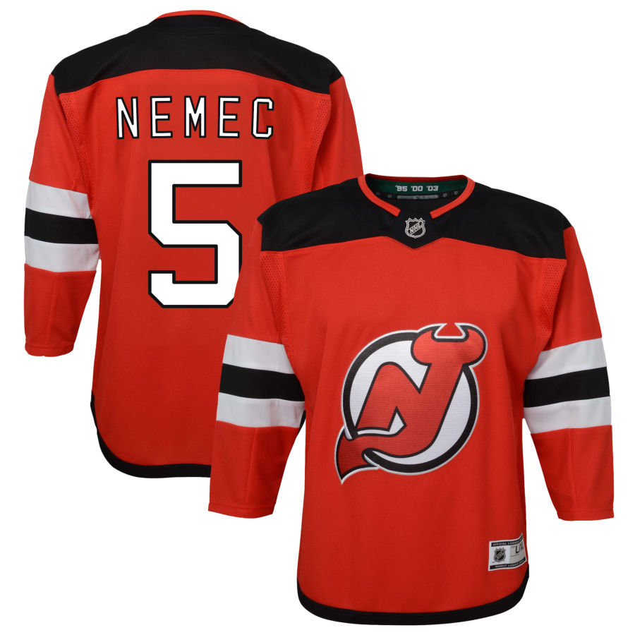 Simon Nemec New Jersey Devils Youth Home Premier Jersey - Red