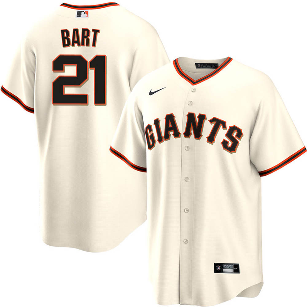 Youth San Francisco Giants Joey Bart Cool Base Replica Jersey - Cream