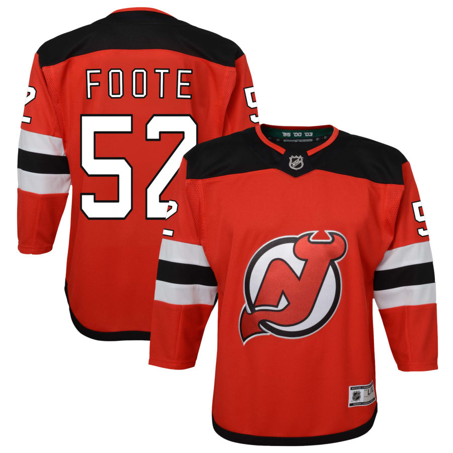 Cal Foote New Jersey Devils Youth Home Premier Jersey - Red