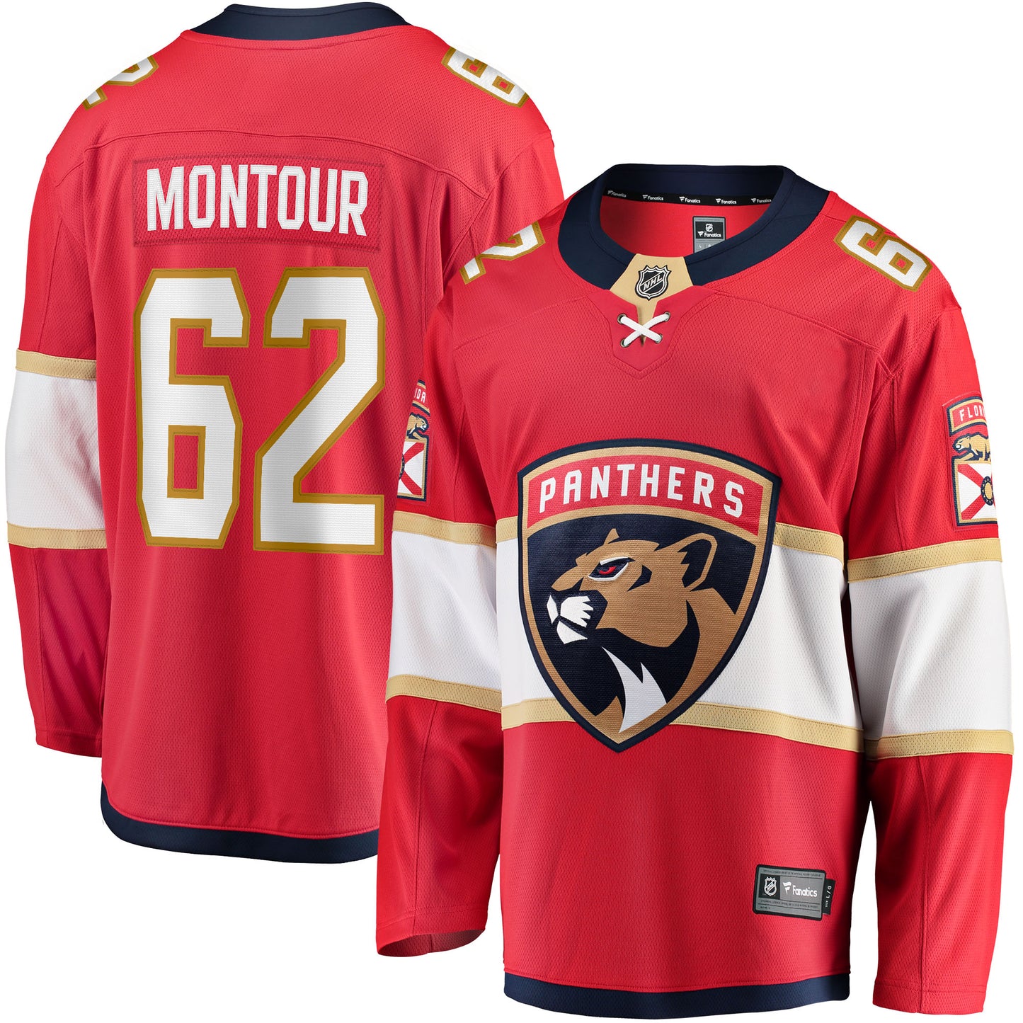 Brandon Montour Florida Panthers Fanatics Branded Home Breakaway Player Jersey - Red