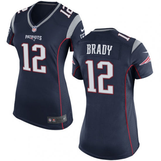 Women's New England Patriots Tom Brady Game Jersey Navy Blue