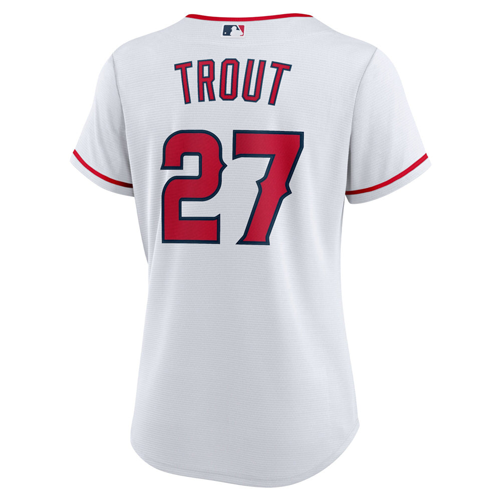 Women's Los Angeles Angels Mike Trout Home Player Jersey - White