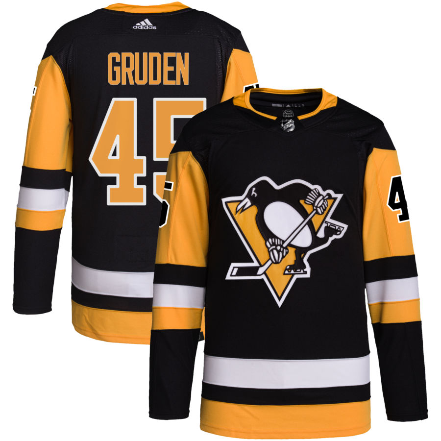 Jonathan Gruden Pittsburgh Penguins adidas Home Primegreen Authentic Pro Jersey - Black
