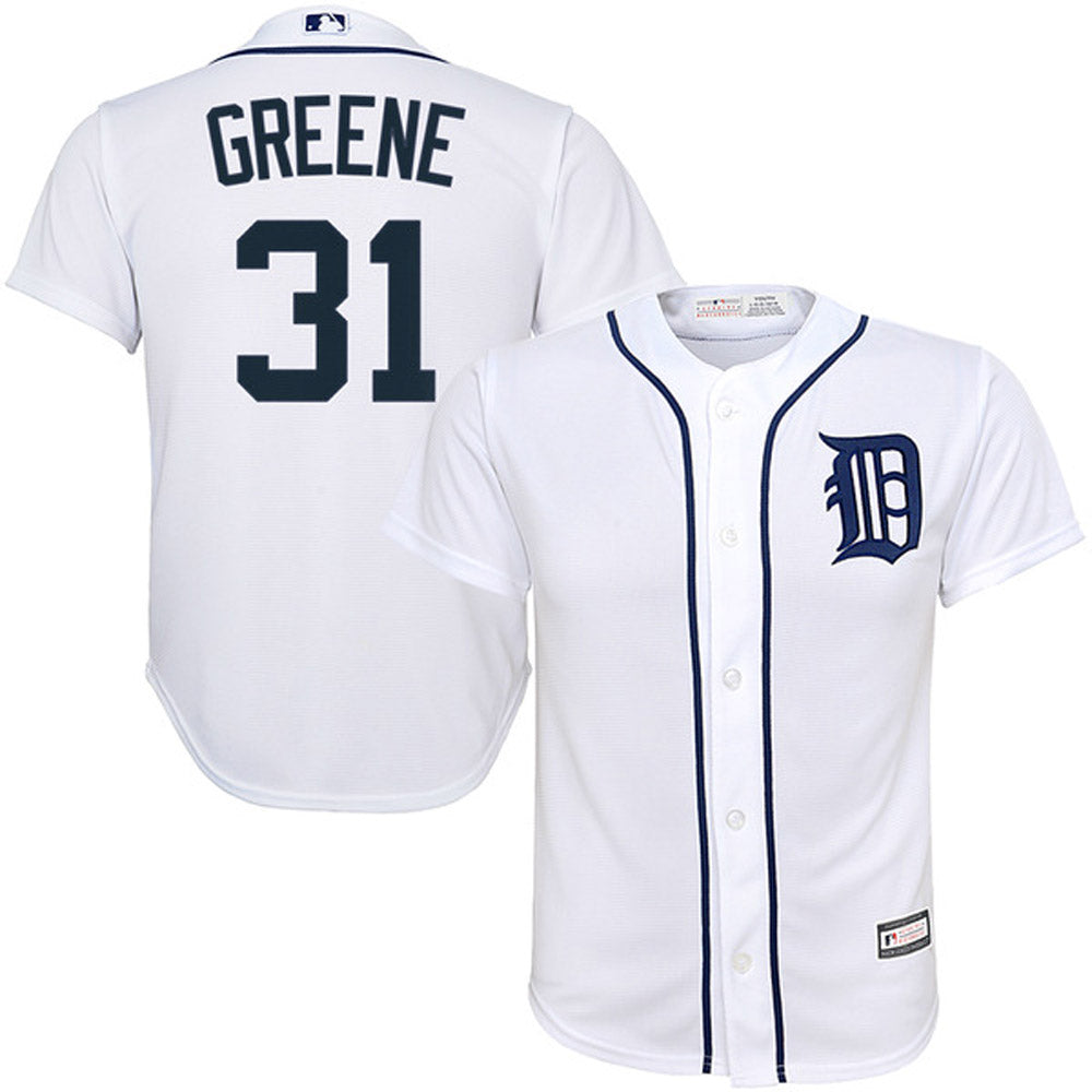 Youth Detroit Tigers Riley Greene Cool Base Replica Home Jersey - White