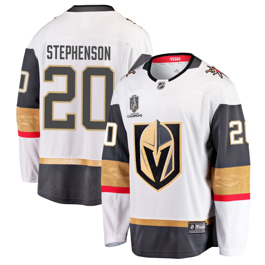 Chandler Stephenson  Vegas Golden Knights Fanatics Branded 2023 Stanley Cup Champions Away Breakaway Jersey - White