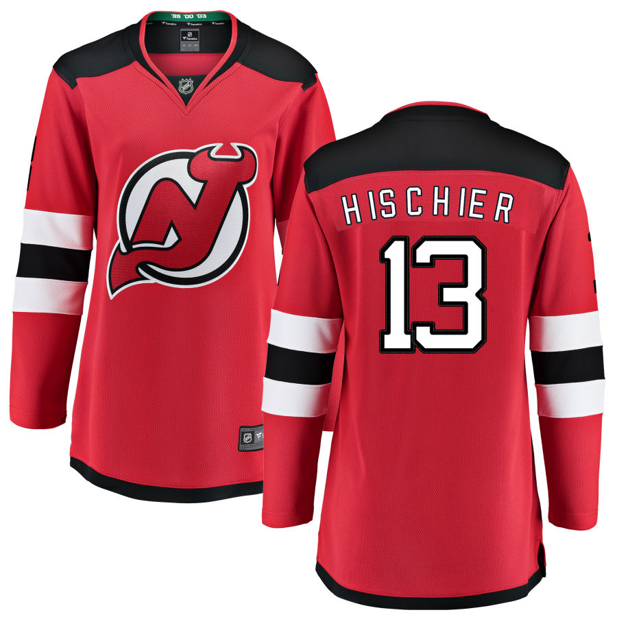 Nico Hischier New Jersey Devils Fanatics Branded Women's Home Breakaway Jersey - Red