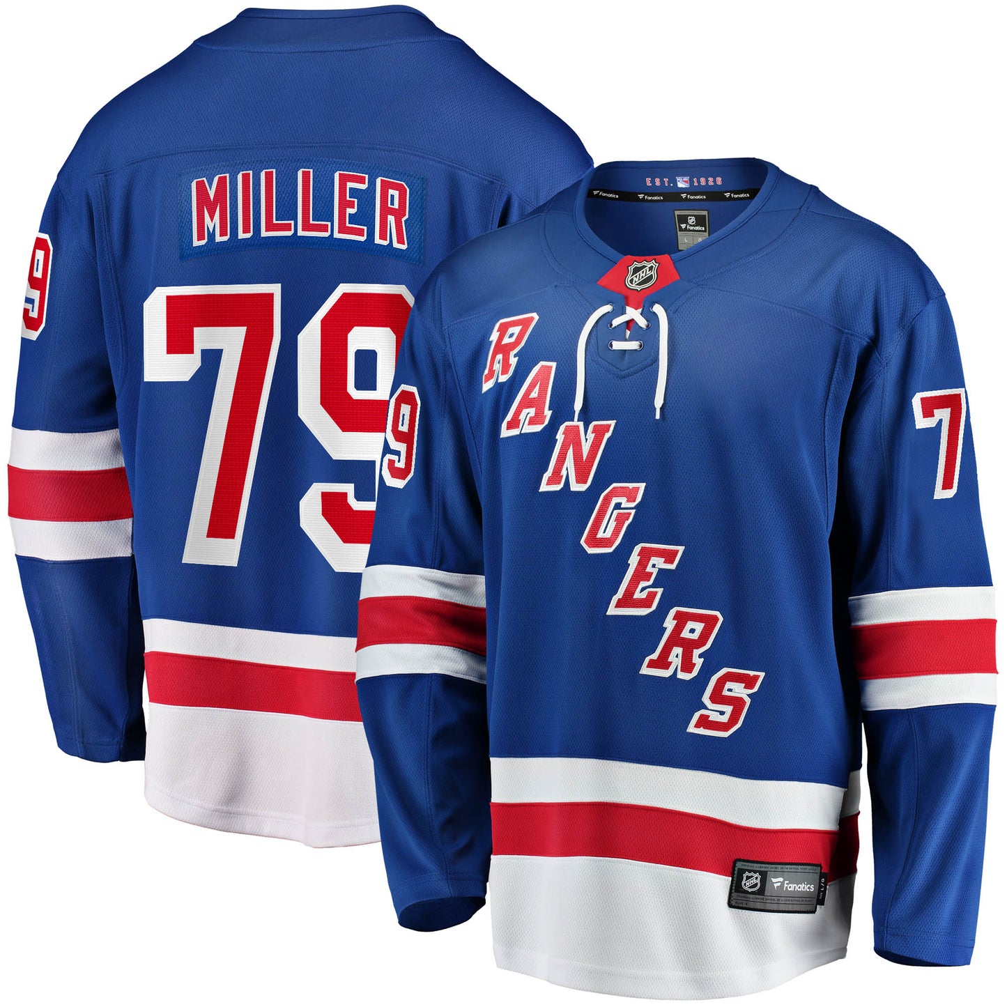 K'Andre Miller New York Rangers Fanatics Branded 2017/18 Home Breakaway Replica Jersey - Blue