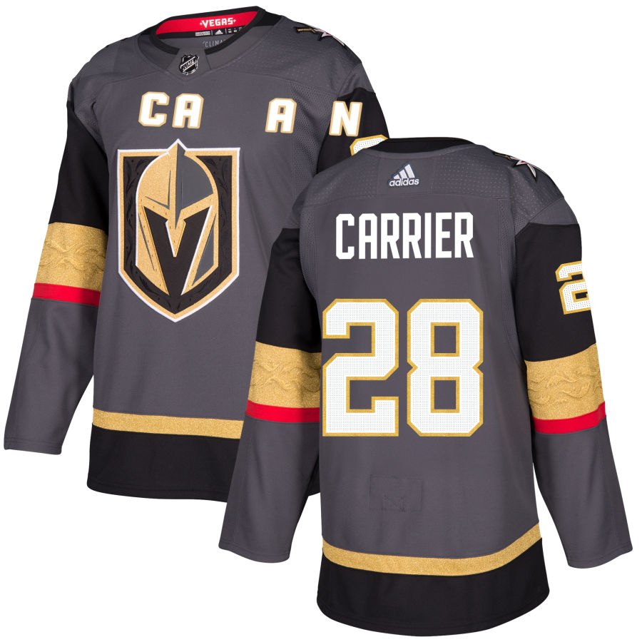 William Carrier Vegas Golden Knights adidas Alternate Authentic Jersey - Gray