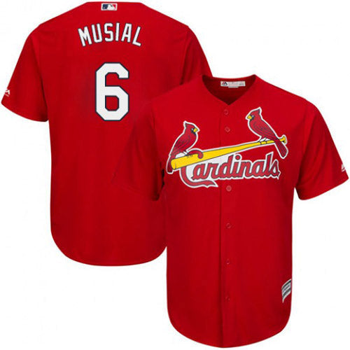 Men's St. Louis Cardinals Stan Musial Replica Alternate Jersey - Red