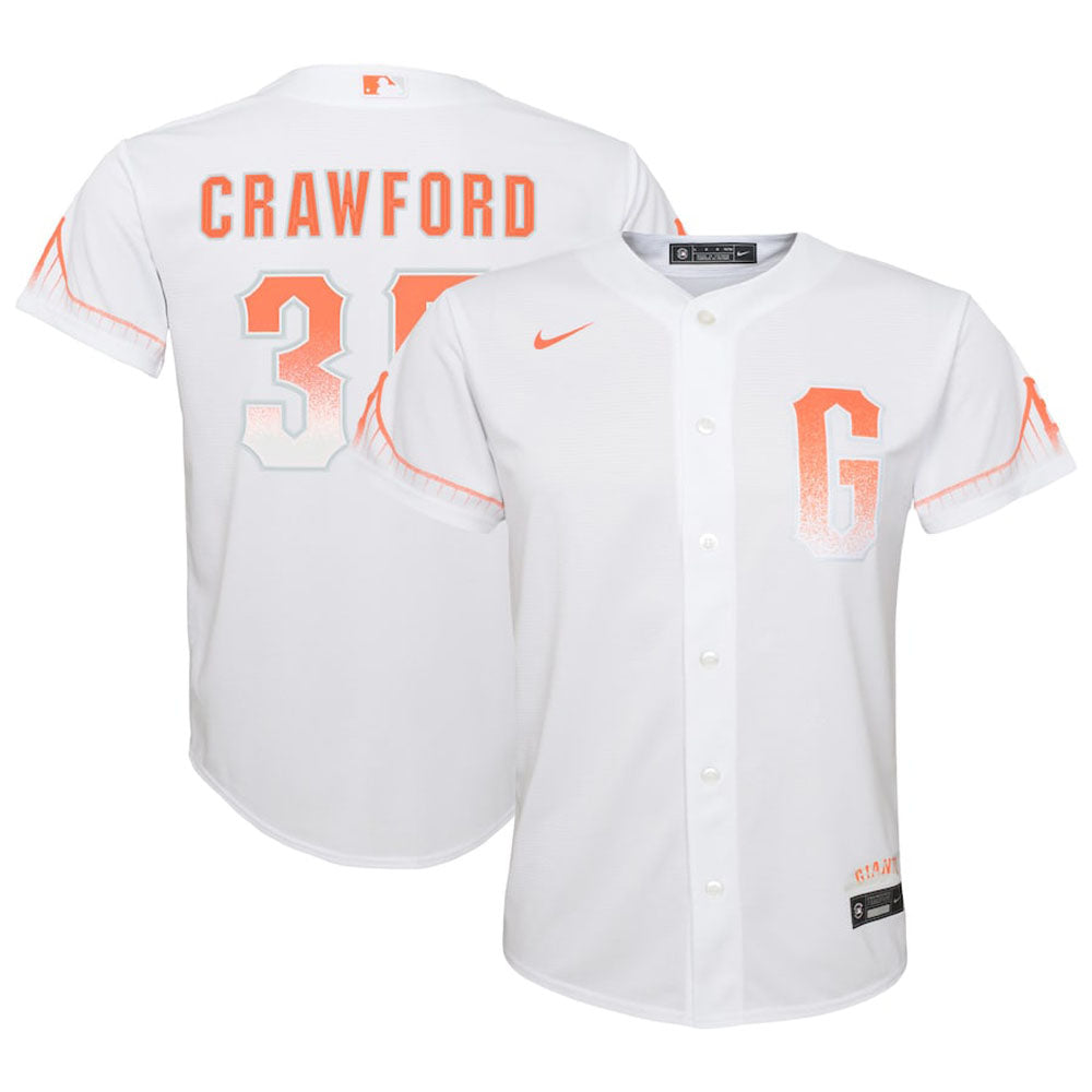 Youth San Francisco Giants Brandon Crawford City Connect Replica Jersey - White