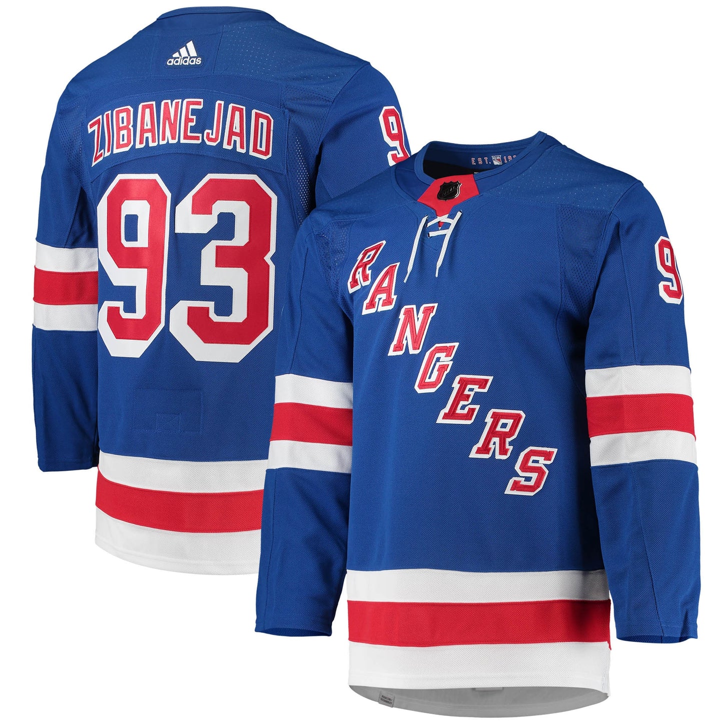 Mika Zibanejad New York Rangers adidas Home Primegreen Authentic Pro Player Jersey - Blue