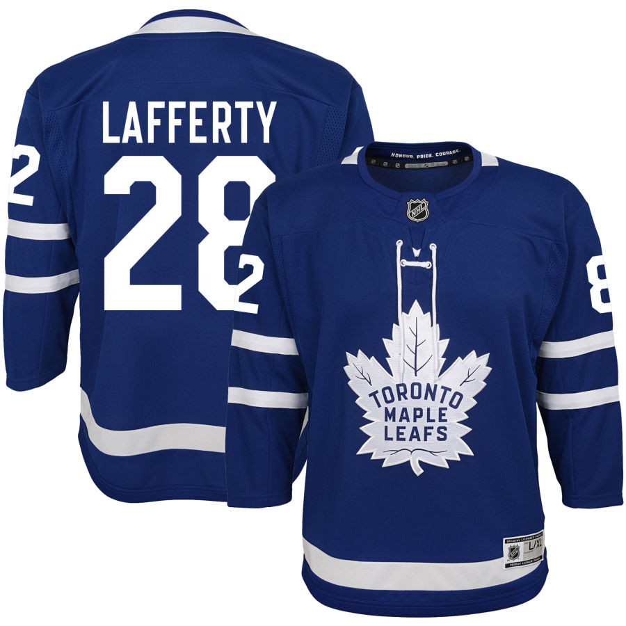 Sam Lafferty Toronto Maple Leafs Youth Home Premier Jersey - Blue