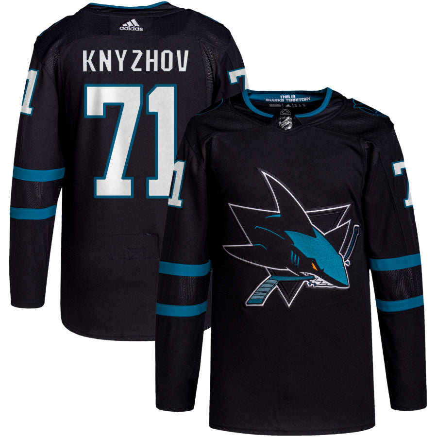 Nikolai Knyzhov San Jose Sharks adidas Alternate Primegreen Authentic Pro Jersey - Black
