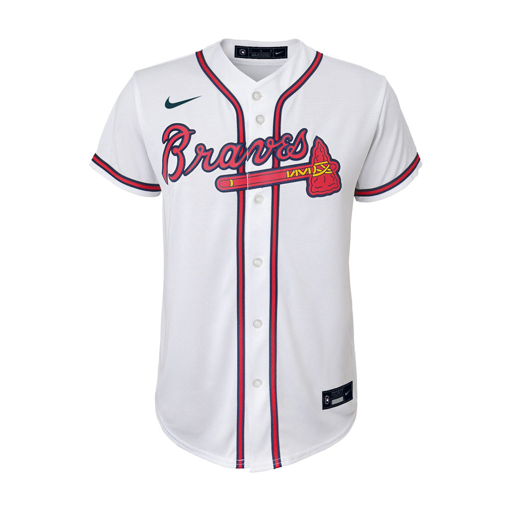 Youth Atlanta Braves Ronald Acuna Cool Base Replica Jersey White
