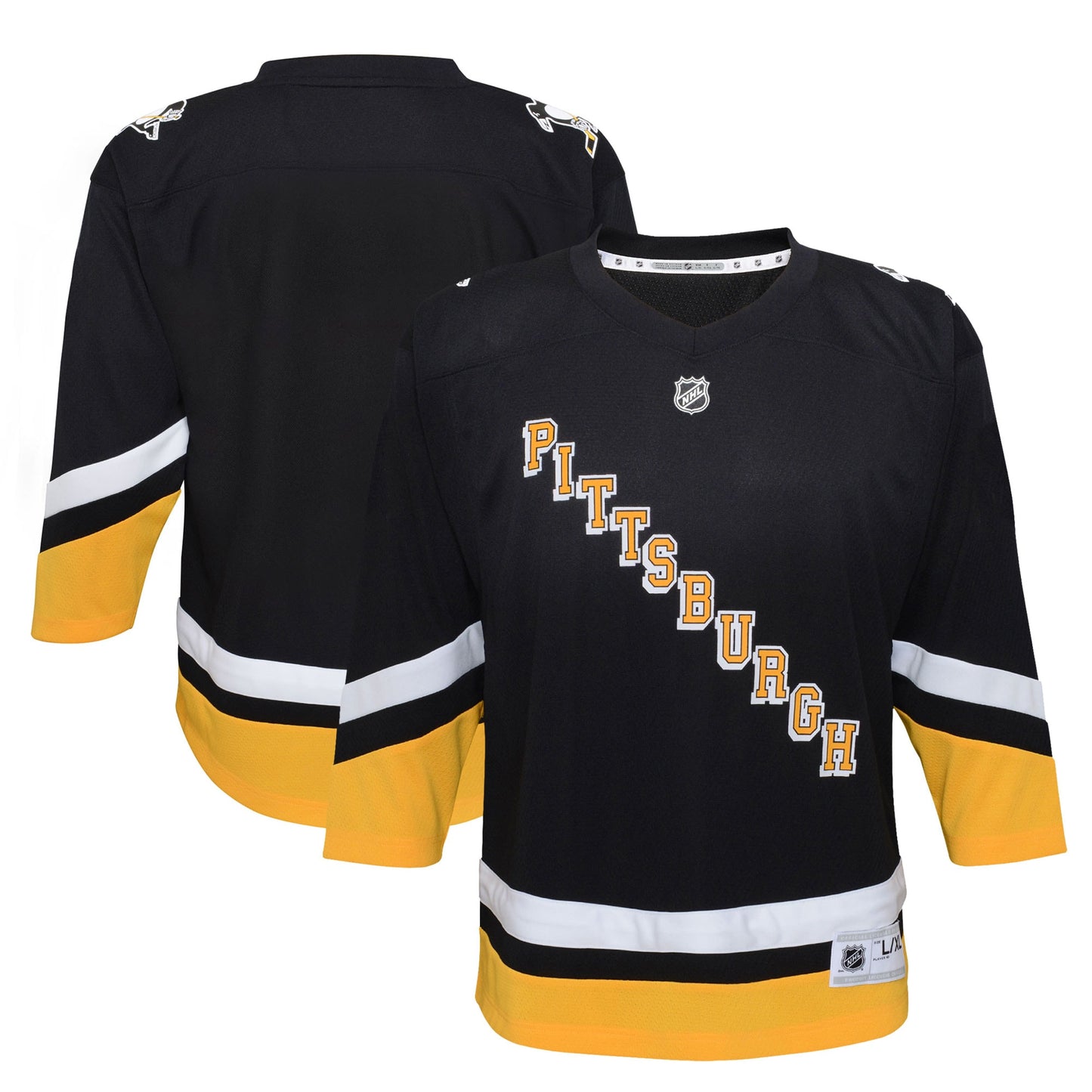 Pittsburgh Penguins Youth 2021/22 Alternate Replica Jersey - Black